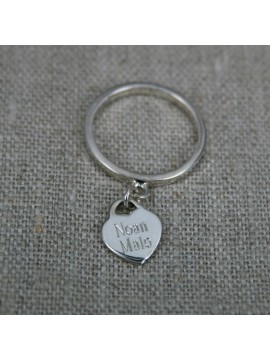 Bague à graver en argent