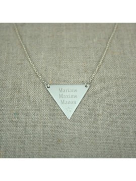 Collier triangle à graver