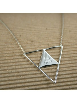 Collier Triangle FIFI BRIN D'ARGENT ® à graver