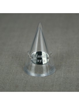 Bague chaînette médaille ovale