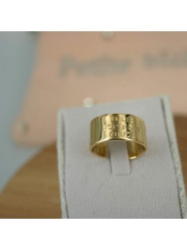 Bague large à graver 10 mm en argent ou plaqué or