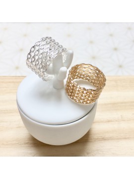 Bague large chaînettes