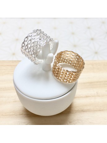 Bague large chaînettes