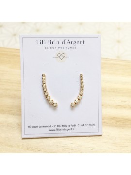 boucles d'oreilles zircons sertis clos