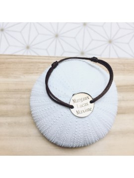 Bracelet 1 médaille 20mm personnalisée