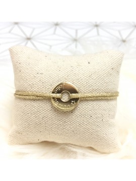 Bracelet médaille Jeton 15 mm personnalisable et réglable