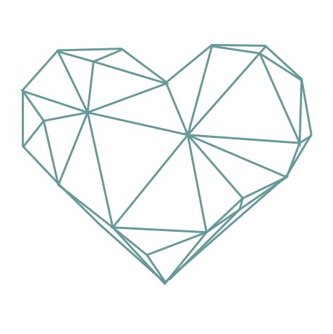 thème origami : Coeur